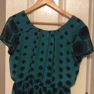 AUW Green/Black Dress